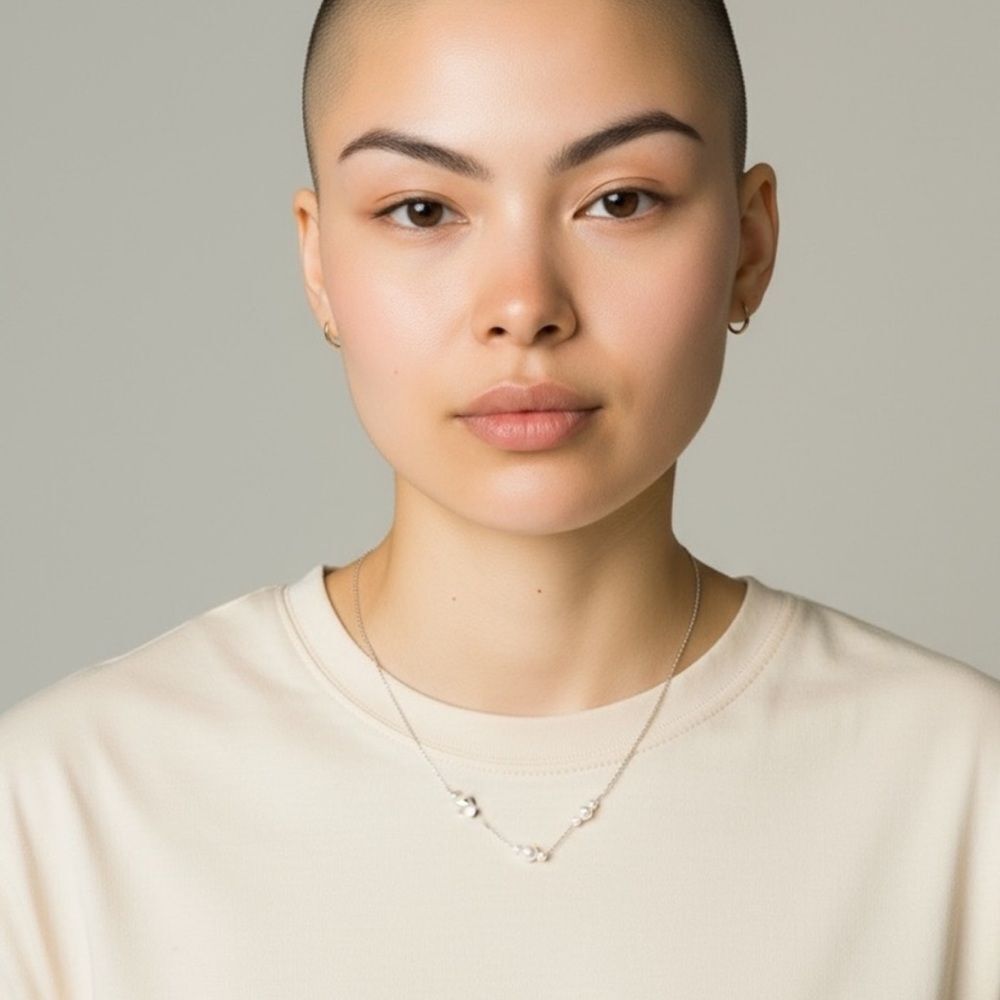 Chic Silver Pearl Necklace for Women